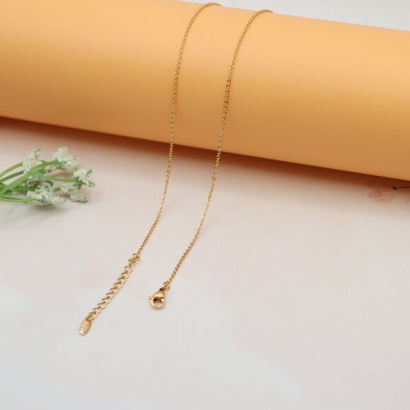 Elegant Rose Gold 'LOVE' Pendant Necklace with Dainty Chain, XPNL0197 - Picture 12 of 13